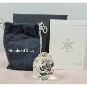 Steuben glass crystal edition "Monkey"  hand  cooler, signed and number